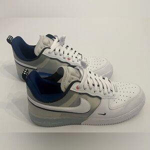 Nike Air Force 1 React Split White Light Photo Blue DH7615-101 Men's Size 10.5